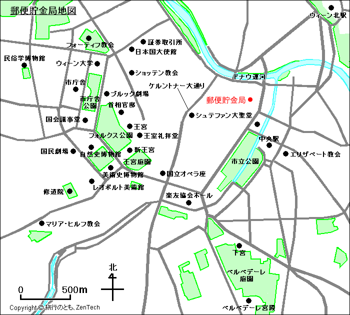 郵便貯金局地図