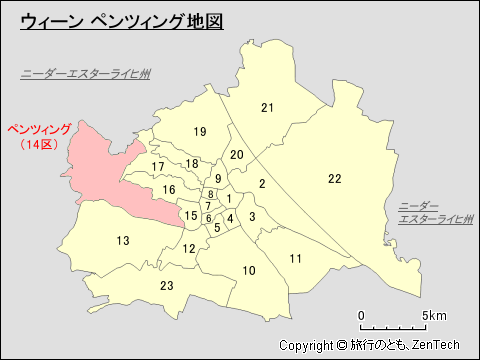 ウィーン ペンツィング地図