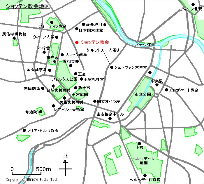 ショッテン教会地図