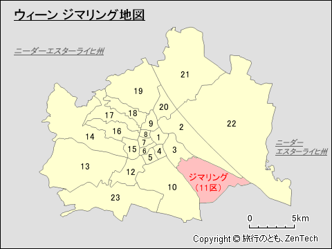 ウィーン ジマリング地図