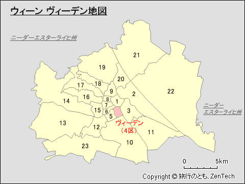 ウィーン ヴィーデン地図