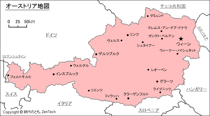 オーストリア地図