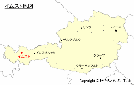 オーストリアにおけるイムスト地図