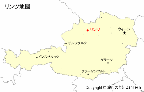 オーストリアにおけるリンツ地図