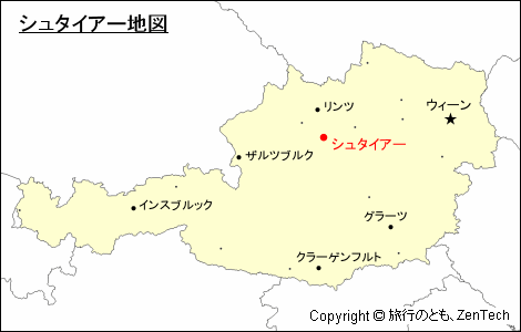 オーストリアにおけるシュタイアー地図