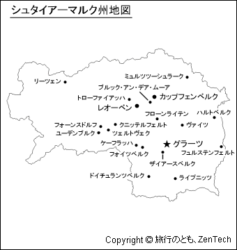 シュタイアーマルク州地図