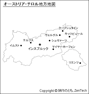 チロル州地図
