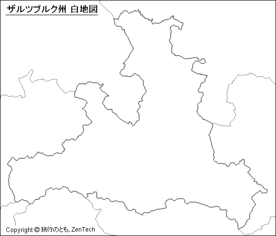 ザルツブルク州 白地図