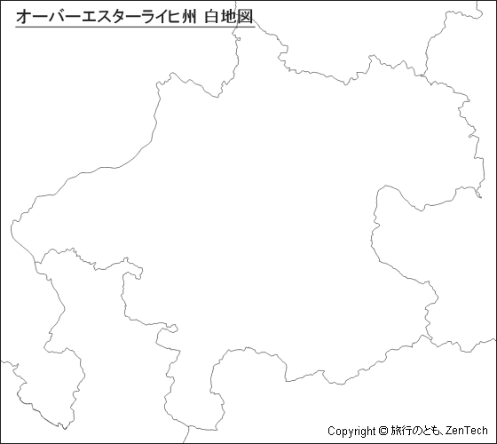 オーバーエスターライヒ州 白地図