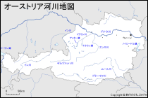 オーストリア河川地図