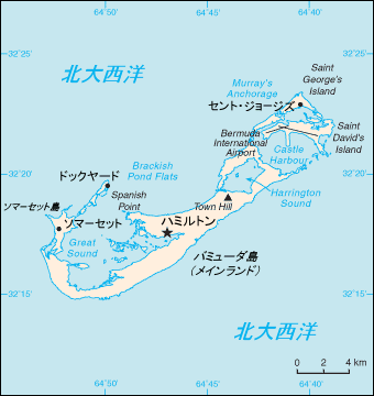 イギリス領バミューダ諸島地図