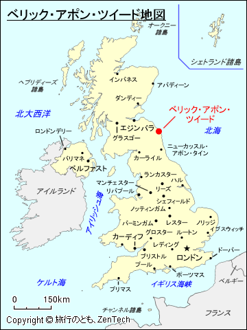 ベリック・アポン・ツイード地図