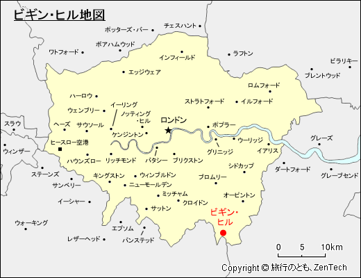 ビギン・ヒル地図