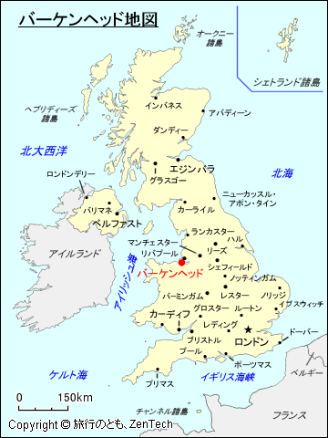 バーケンヘッド地図