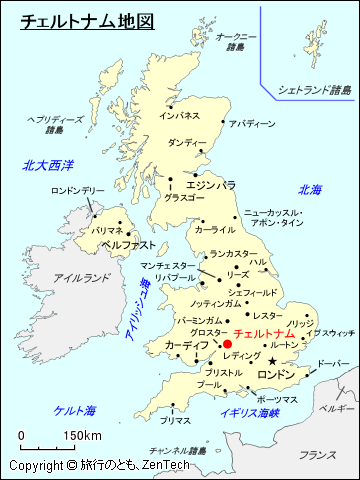 チェルトナム地図