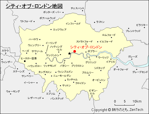 グレーター・ロンドン シティ・オブ・ロンドン地図