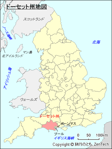 イングランド ドーセット州地図