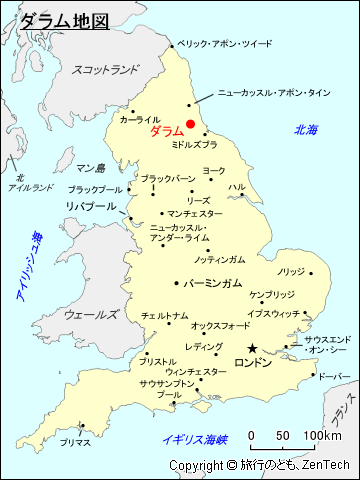 ダラム地図