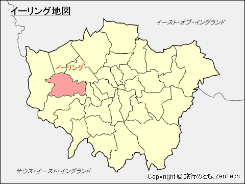 イーリング区地図