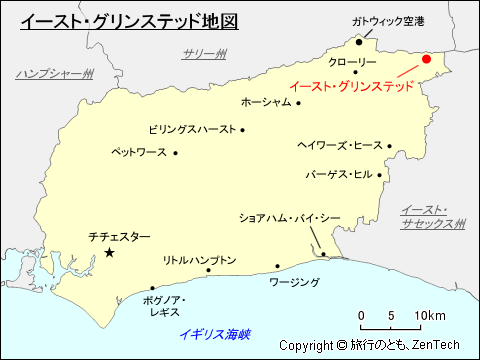 イースト・グリンステッド地図