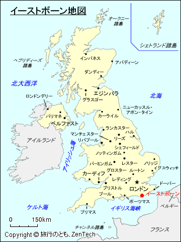 イーストボーン地図