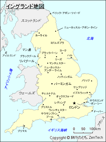 イングランド地図