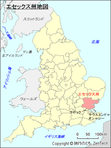 イングランド エセックス州地図
