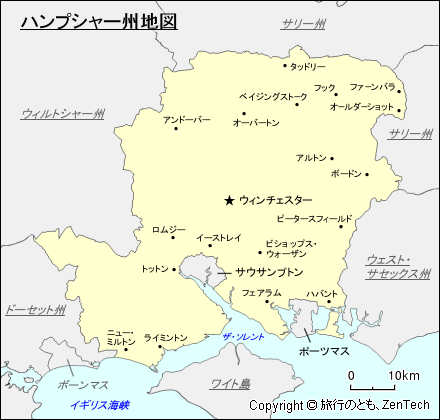 ハンプシャー州地図