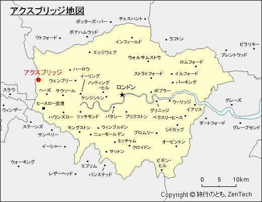 アクスブリッジ地図