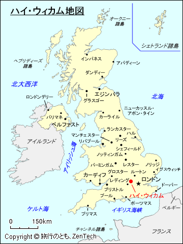 ハイ・ウィカム地図