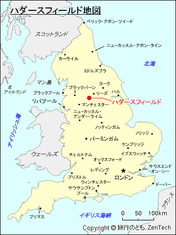 ハダースフィールド地図