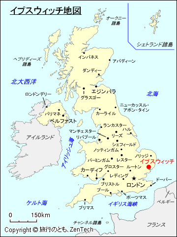 イプスウィッチ地図