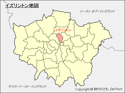 イズリントン区地図