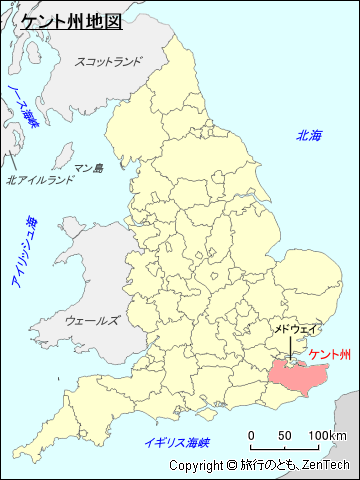 イングランド ケント州地図
