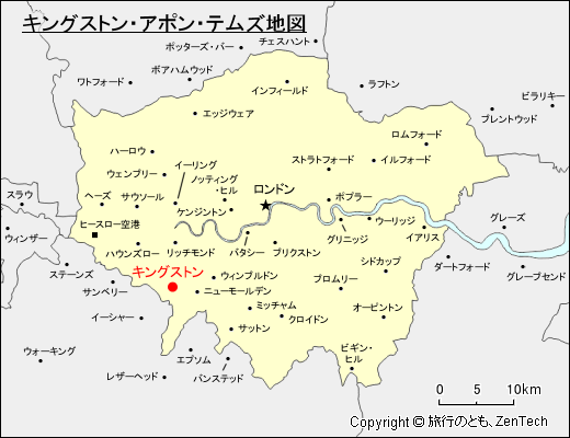 キングストン・アポン・テムズ地図