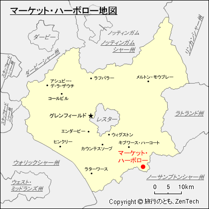 マーケット・ハーボロー地図