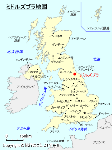 ミドルズブラ地図