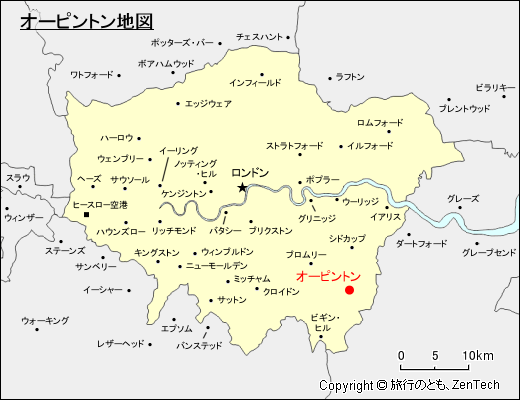 オーピントン地図