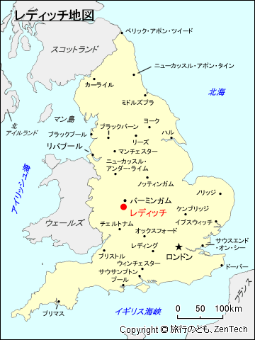 レディッチ地図