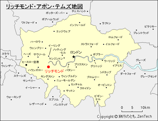 リッチモンド・アポン・テムズ地図