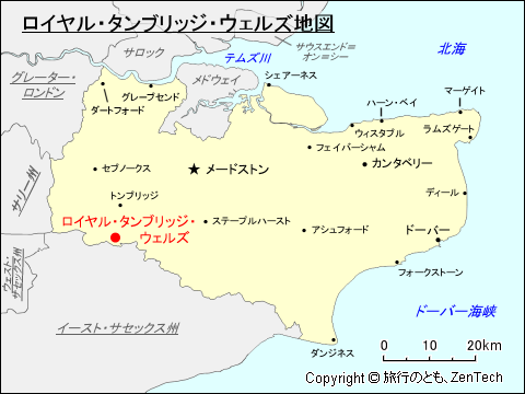 ロイヤル・タンブリッジ・ウェルズ地図