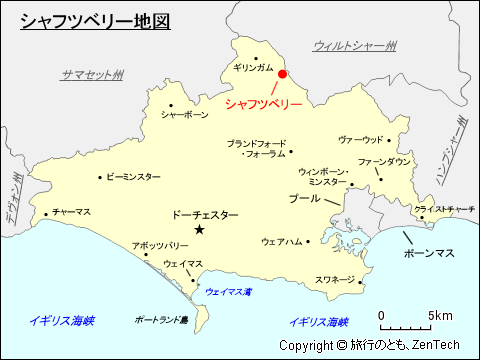 シャフツベリー地図