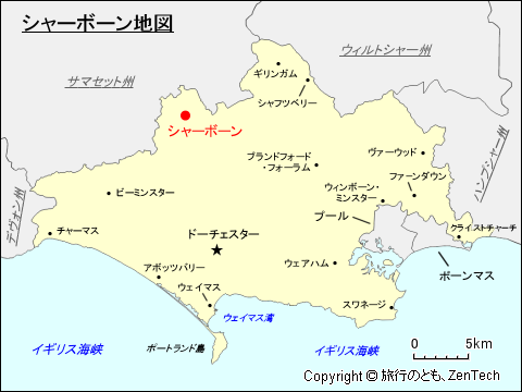 シャーボーン地図