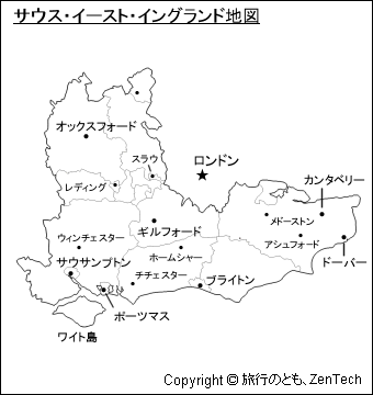 サウス・イースト・イングランド地図
