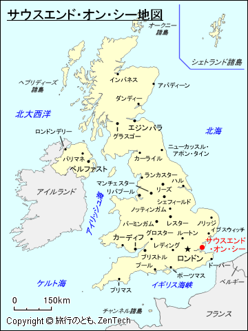 サウスエンド＝オン＝シー地図