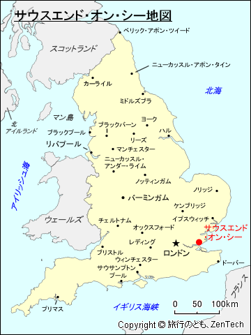 イングランド サウスエンド＝オン＝シー地図
