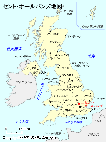 セント・オールバンズ地図