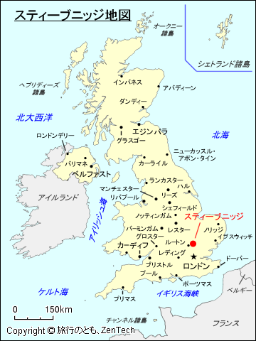 スティーブニッジ地図