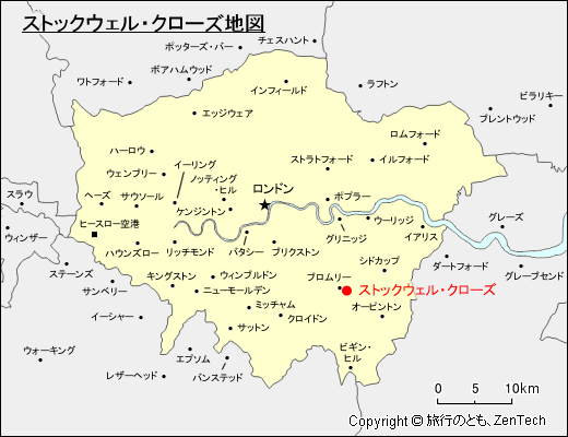 ストックウェル・クローズ地図