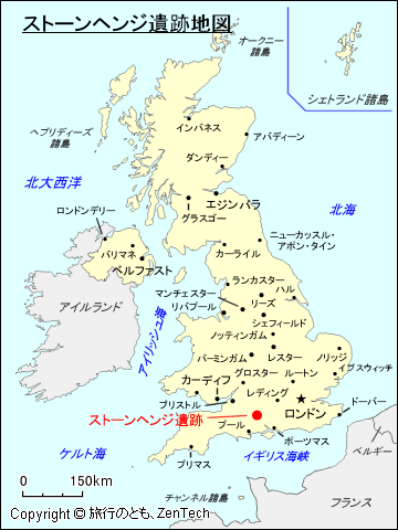 ストーンヘンジ遺跡地図